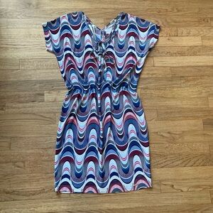 Wave Pattern Midi Dress